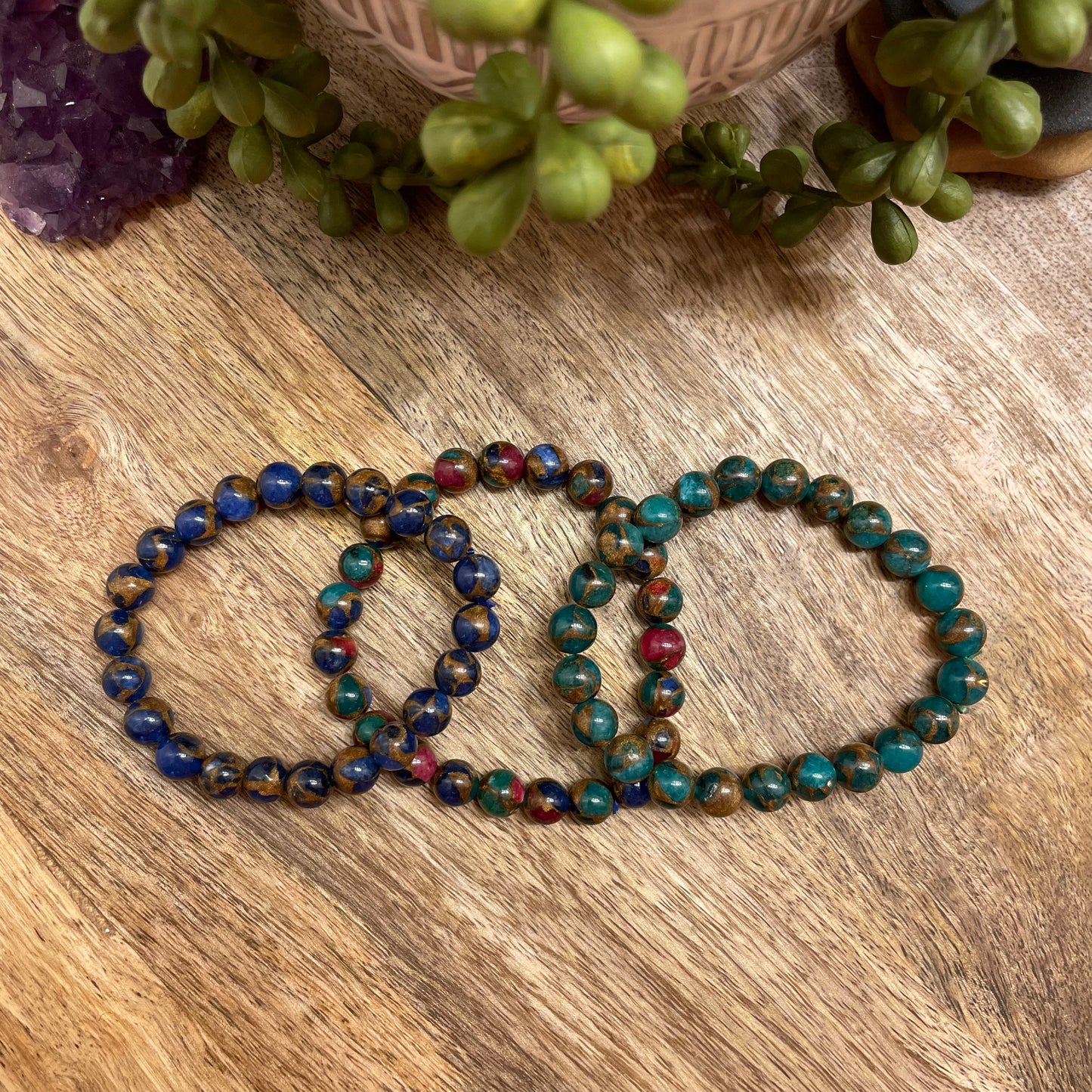 Gold Rainbow Stone Bracelet