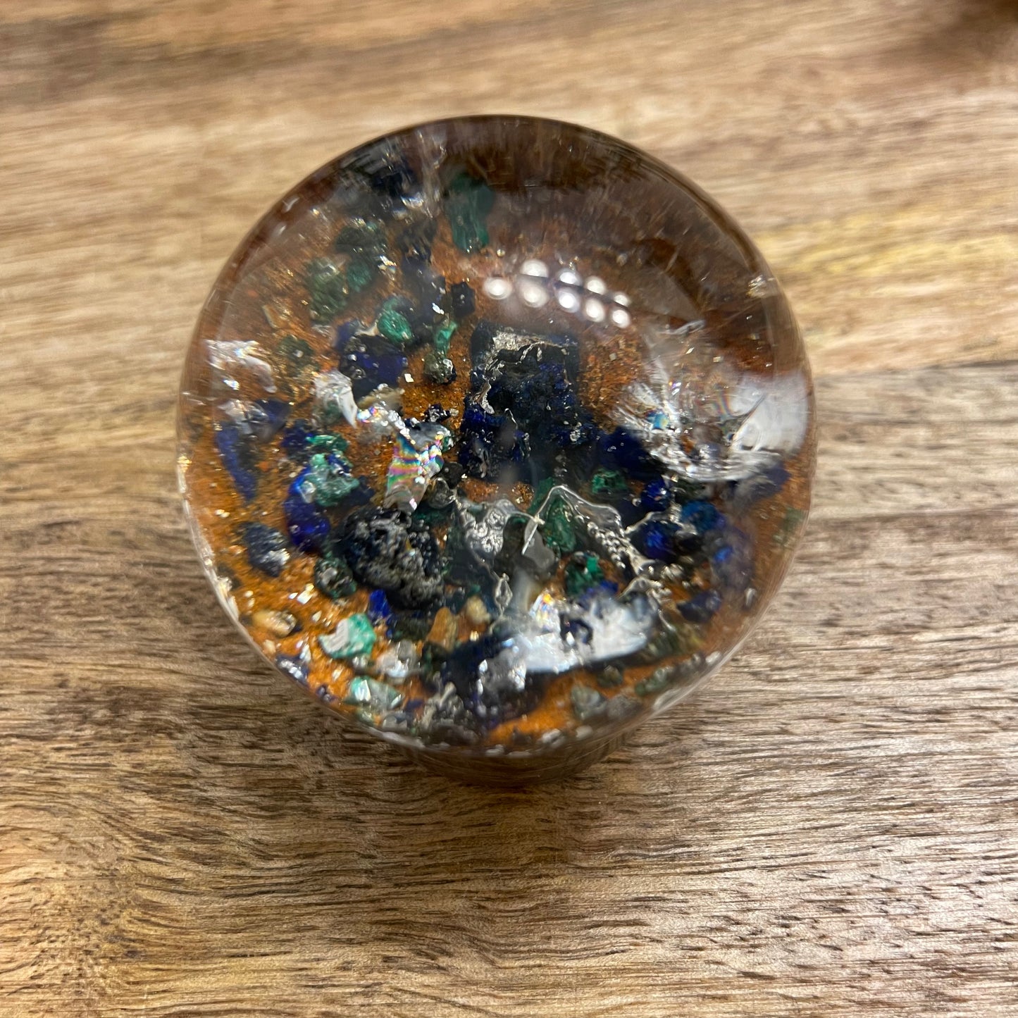 Garden Quartz w/Azurite Sphere