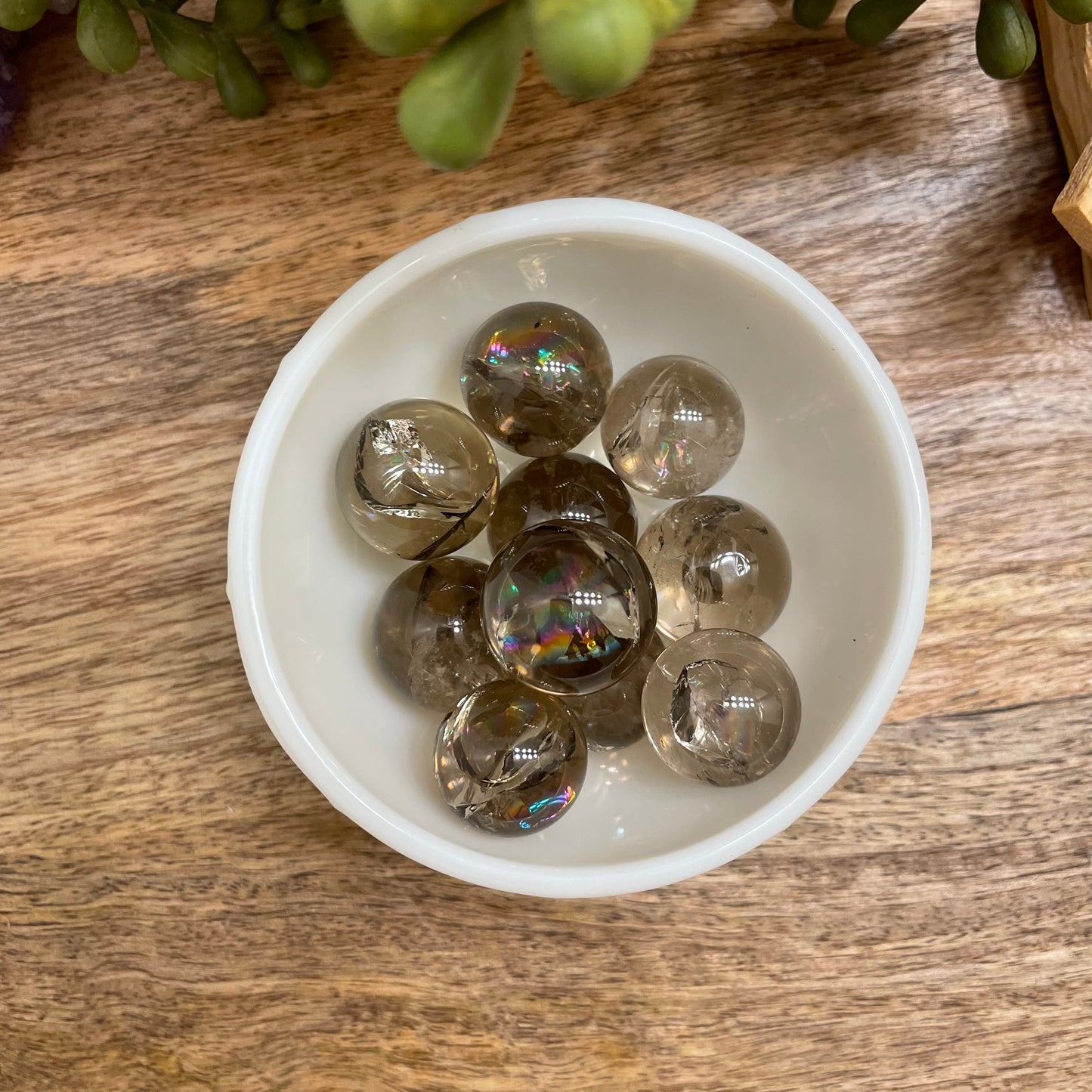 Smokey Quartz w/Rainbow Sphere