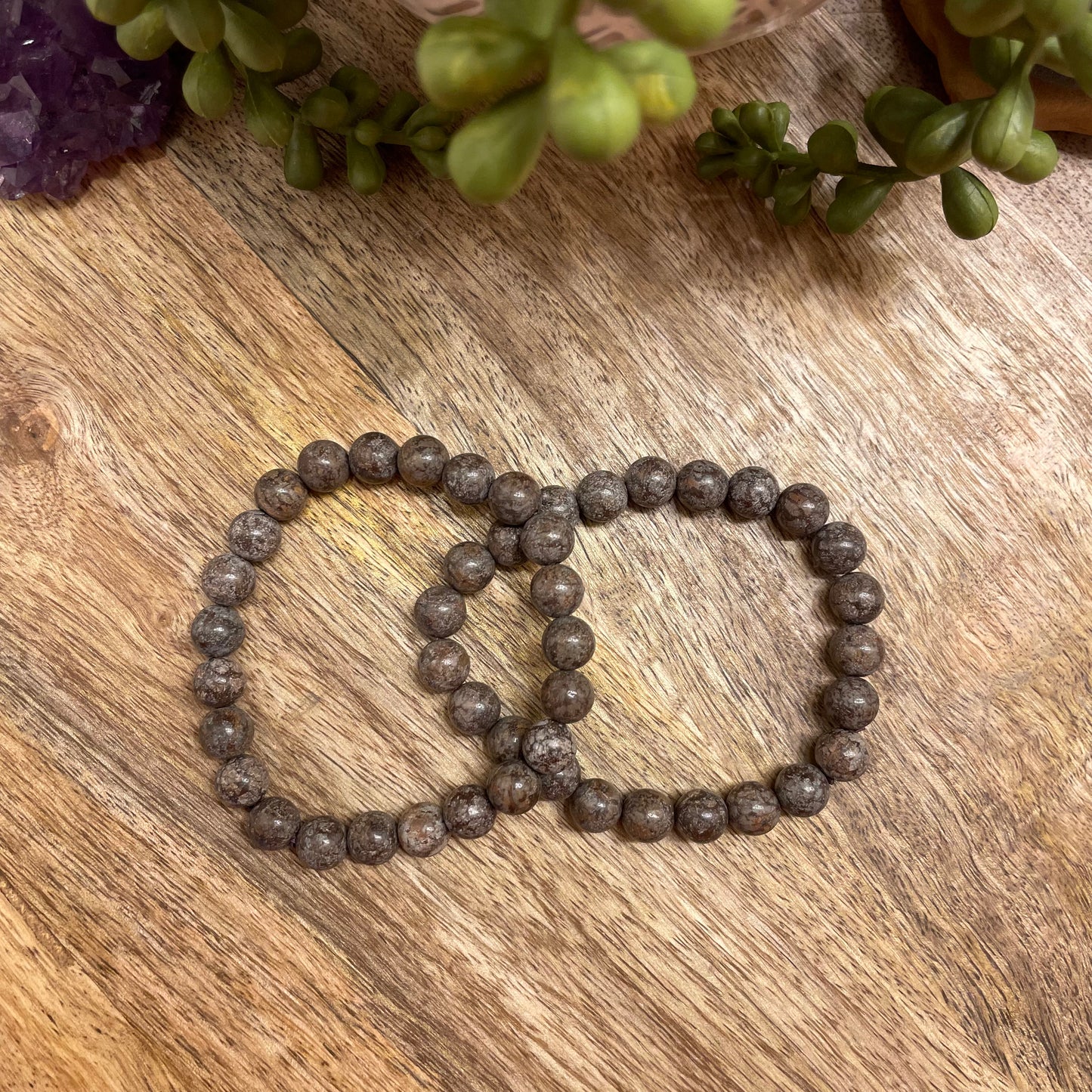 Red Snowflake Obsidian Bracelet