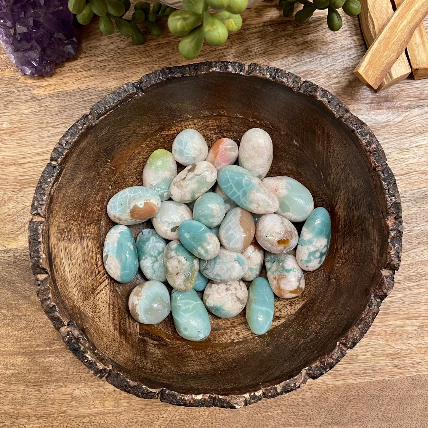 Blue Flower Agate Tumble