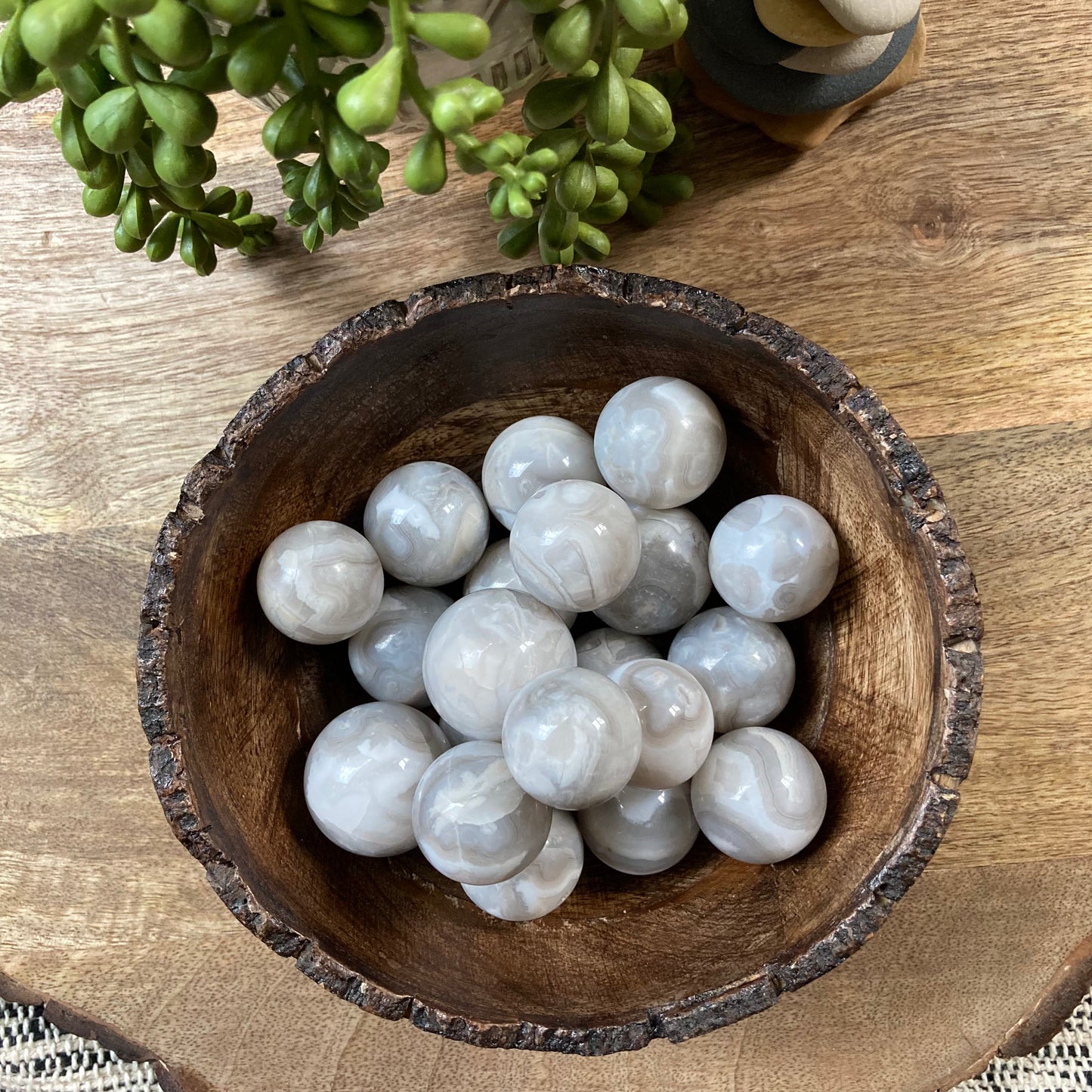 White Crazy Lace Agate Sphere