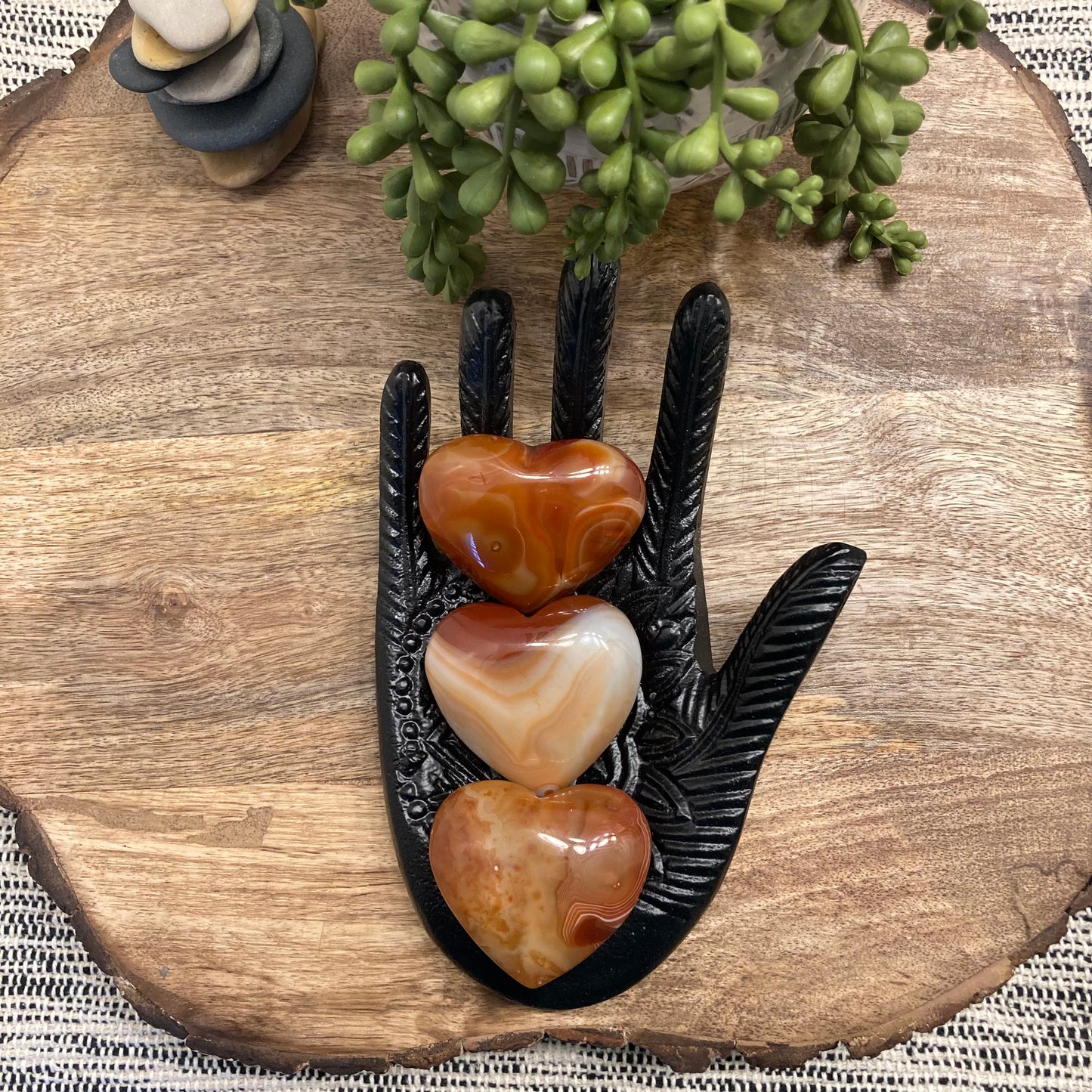 Carnelian Heart Carving