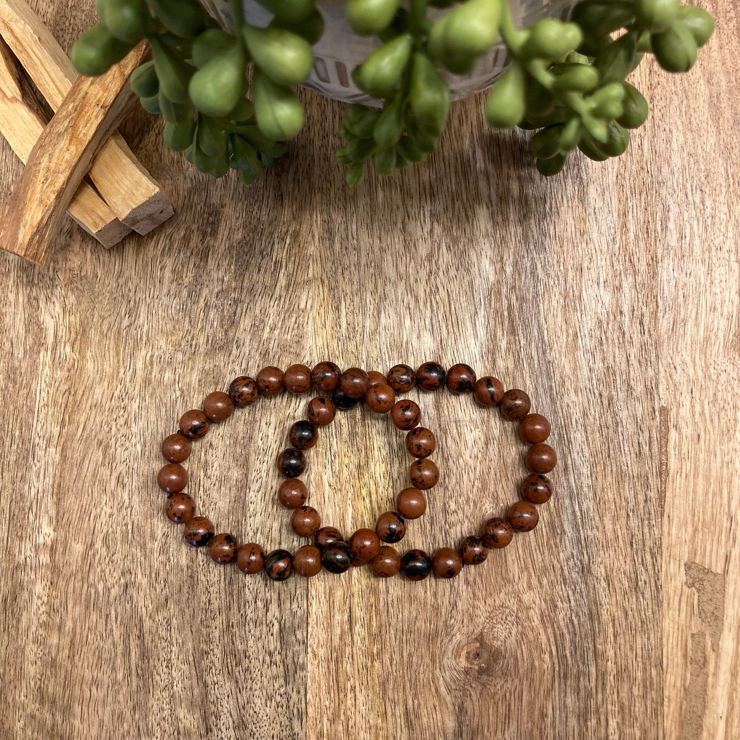 Red "Mahogany" Obsidian Bracelet