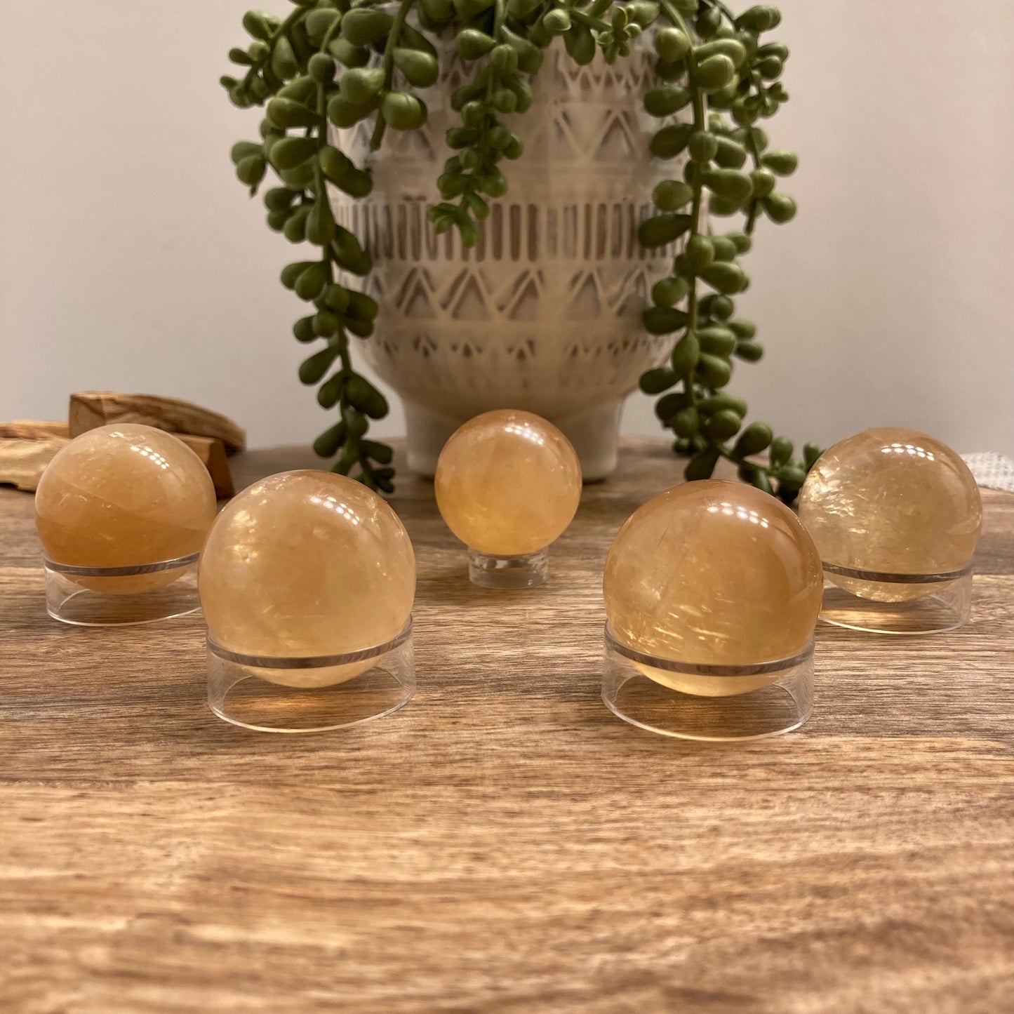Honey Calcite Sphere