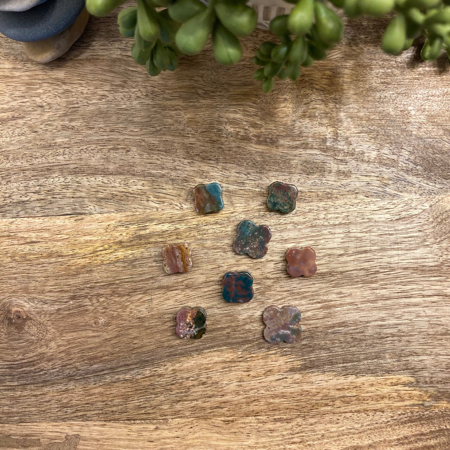 Ocean Jasper Mini Flower Carving