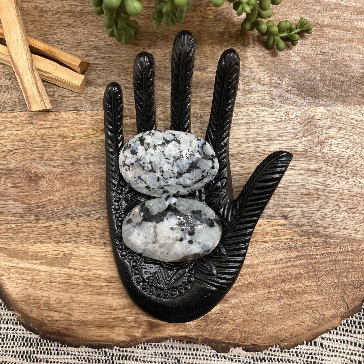 Moonstone Palm Stone