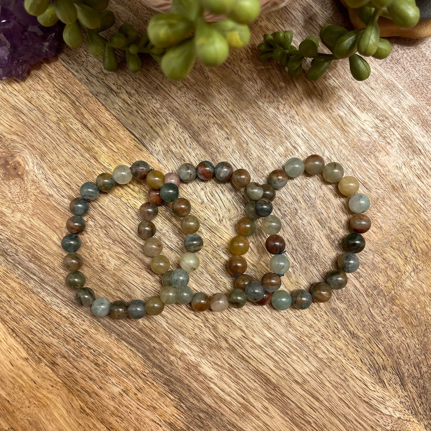 Green Grass Agate Bracelet