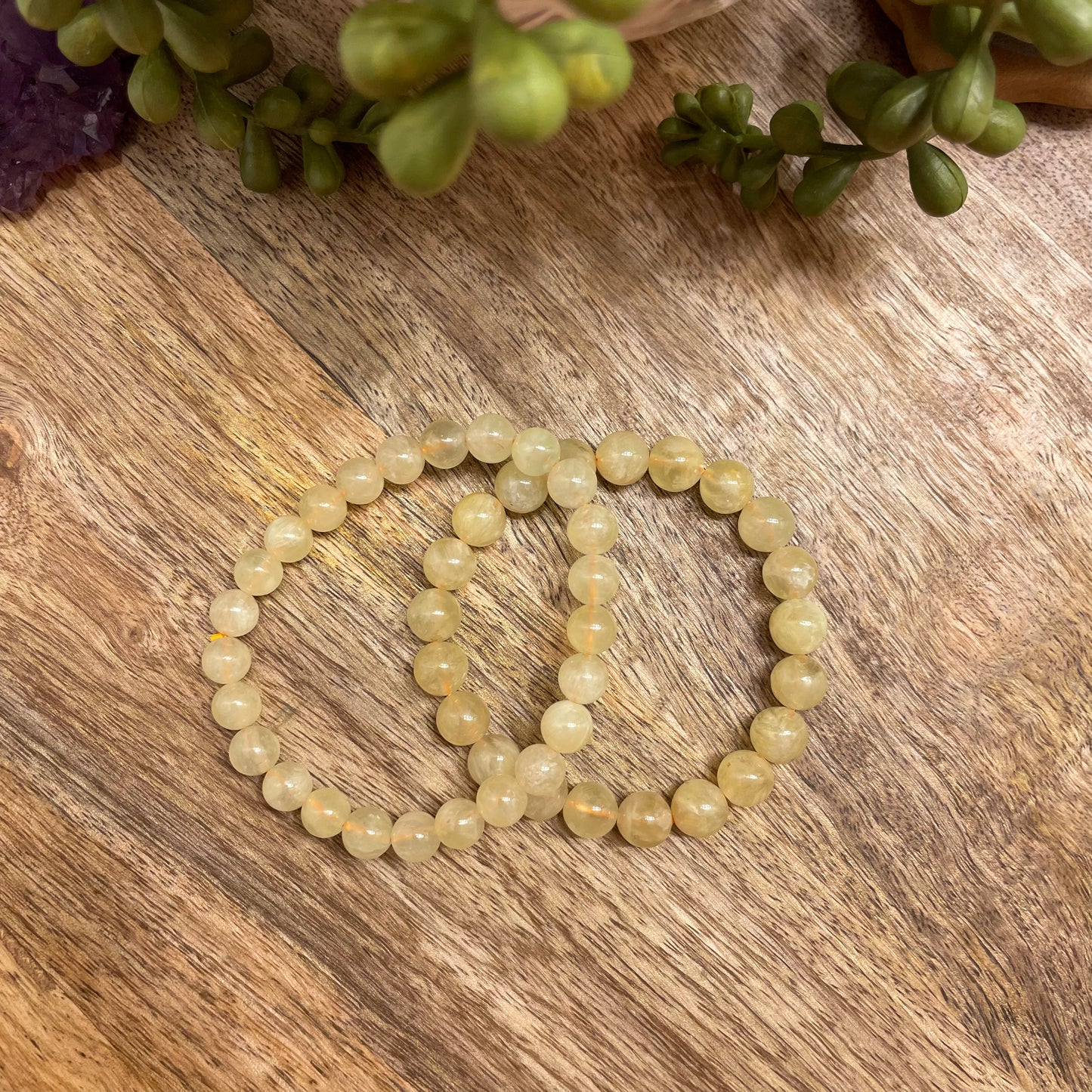 Gold Prehnite Bracelet