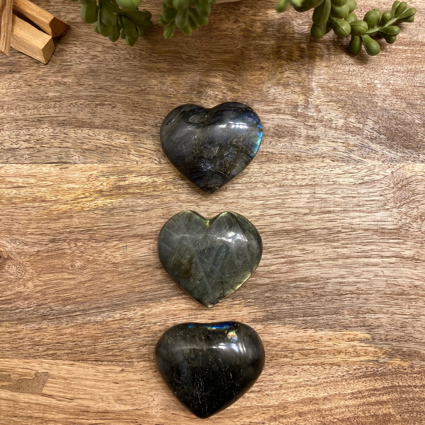 Labradorite Heart Carving