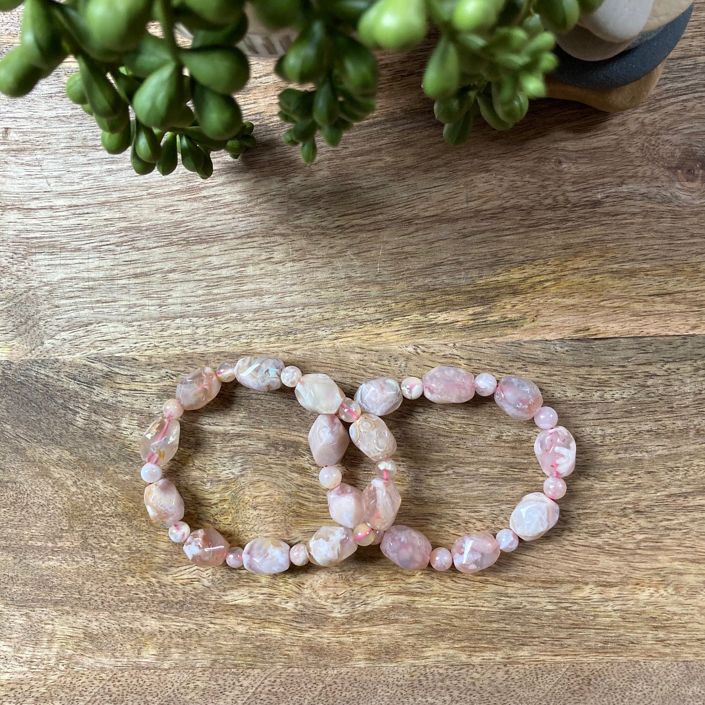 Flower Agate Free Form Bracelet