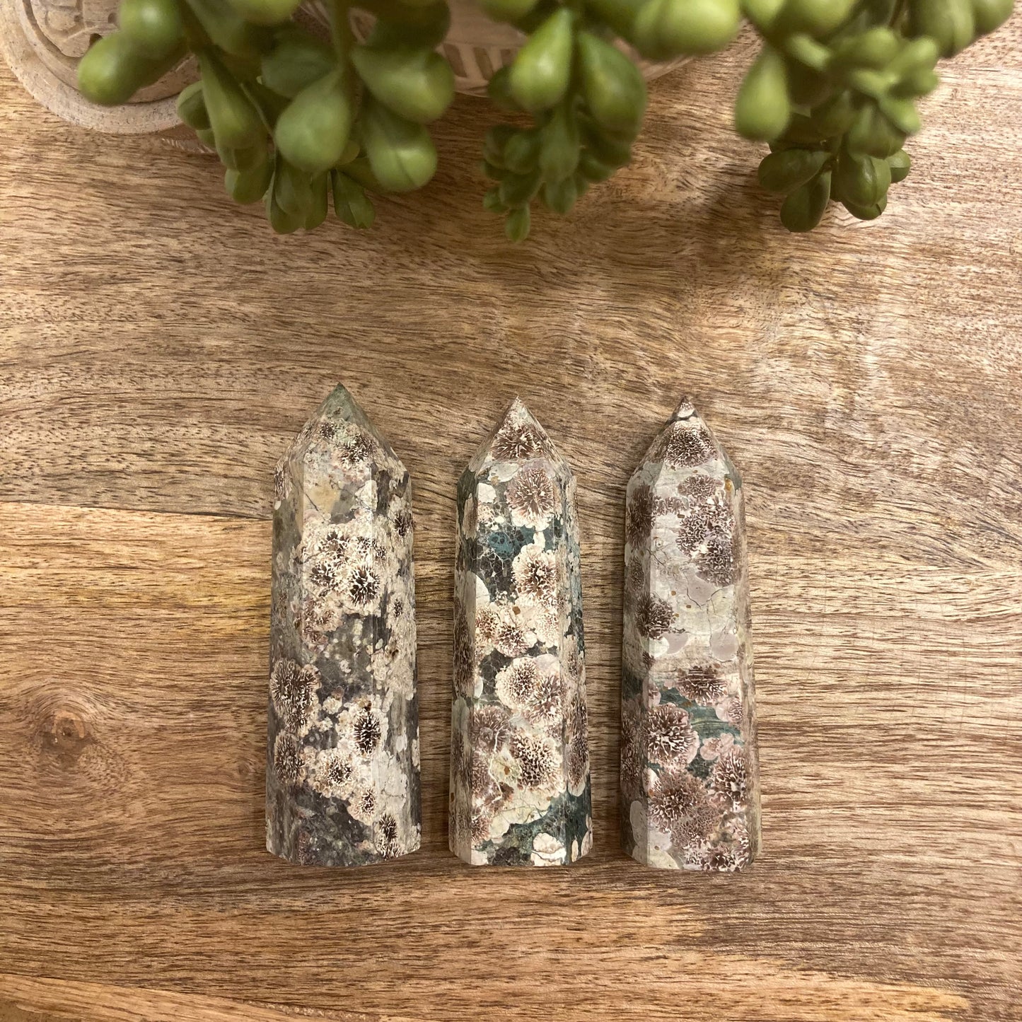 Rhyolite Green Flower Jasper Tower