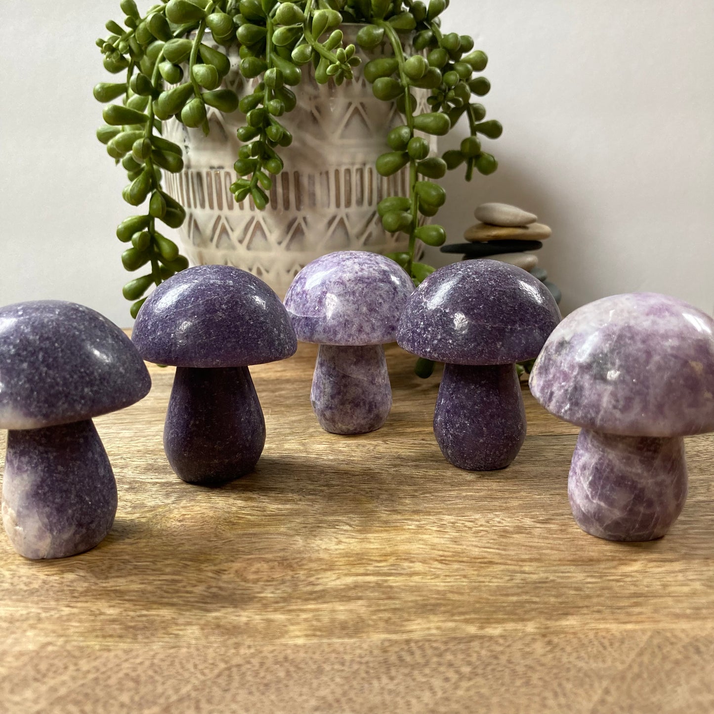Purple Mica Mushroom Carving