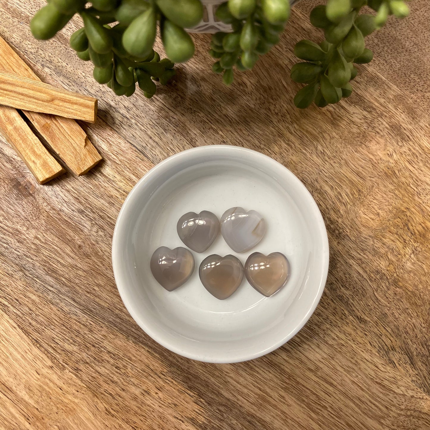 Agate Mini Heart Carving