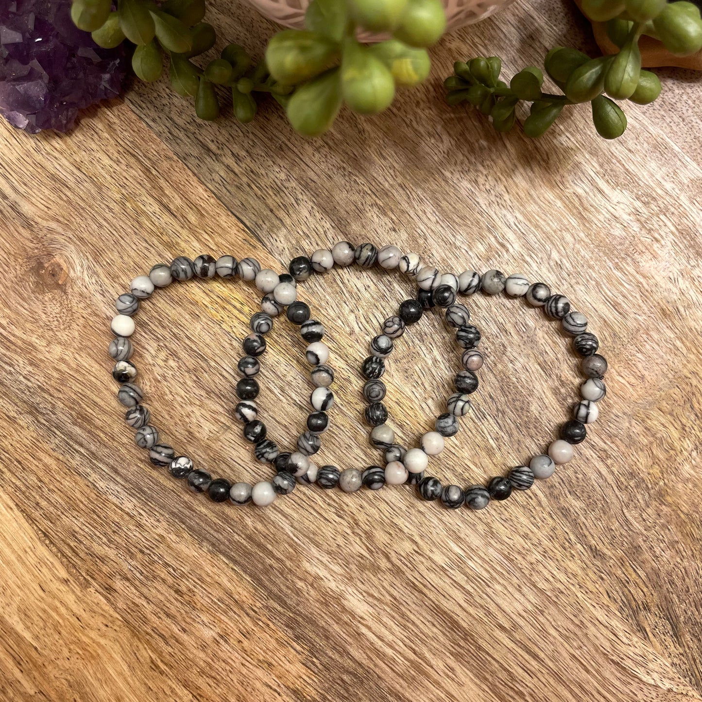Black Vein Jasper Bracelet