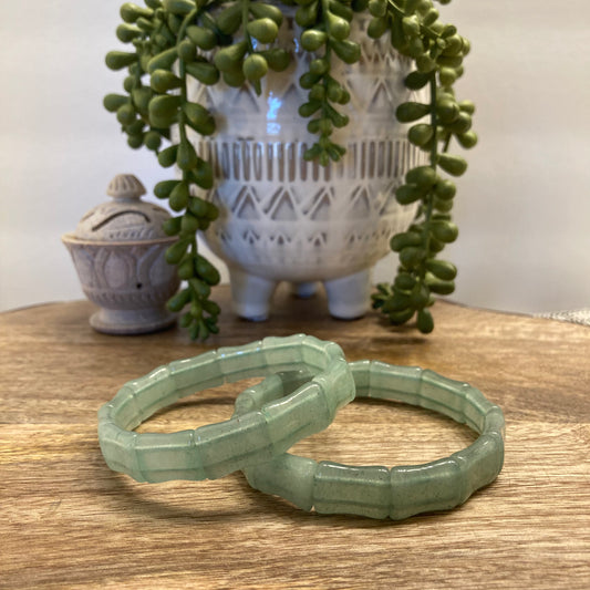 Green Aventurine Bamboo Bracelet