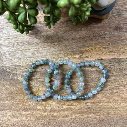 Clear Moss Agate Bracelet