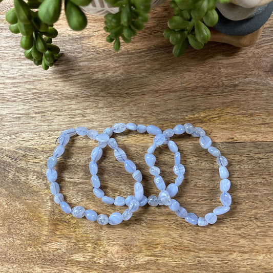 Blue Lace Agate Free Form Bracelet