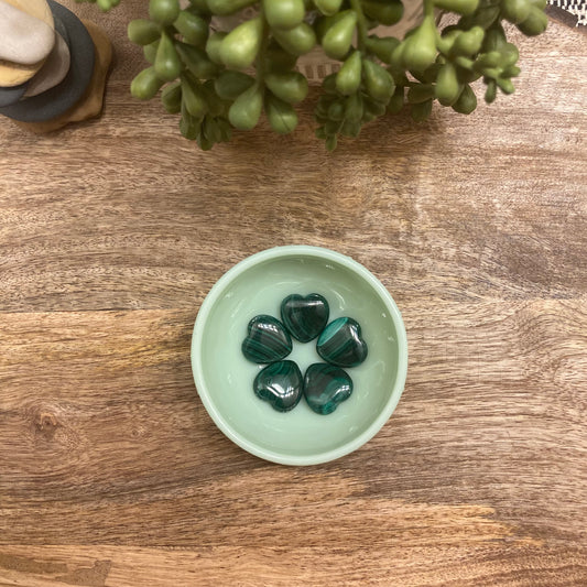Malachite Mini Heart Carving