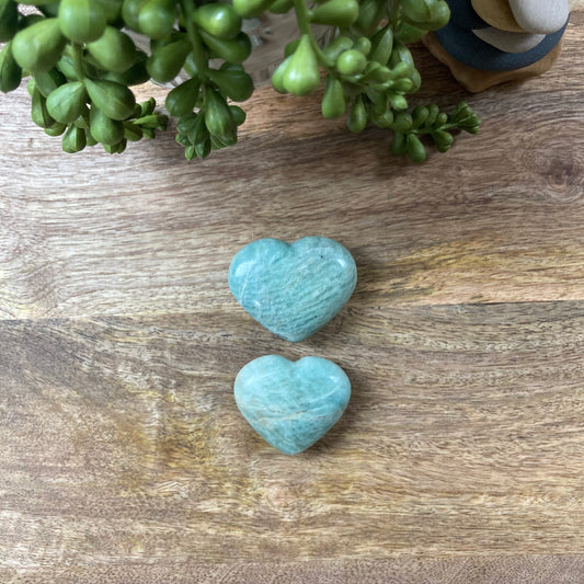 Amazonite Heart Carving