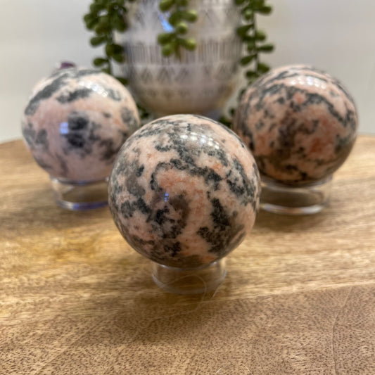 Pink Zebra Jasper Sphere