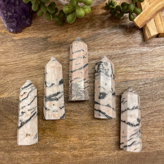 Pink Zebra Jasper Tower
