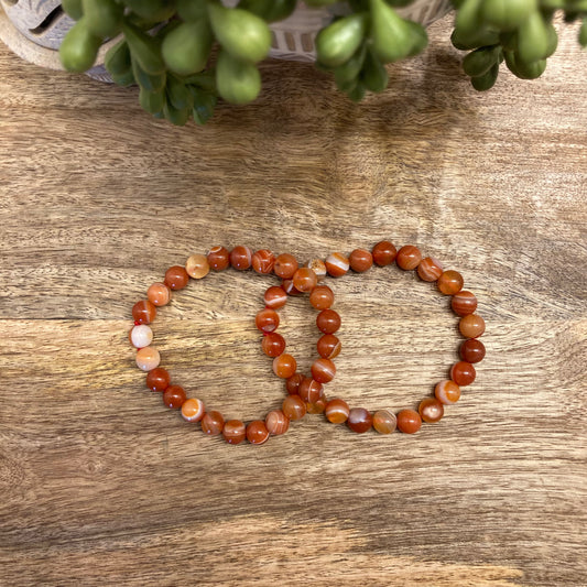 Red Lace Agate Bracelet