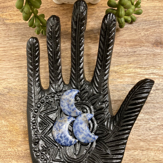 Sodalite Moon Carving