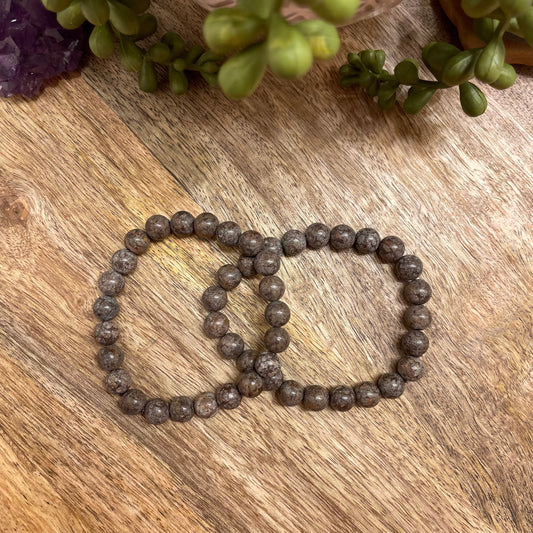 Red Snowflake Obsidian Bracelet