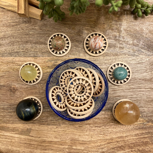 Wood Sphere Stand