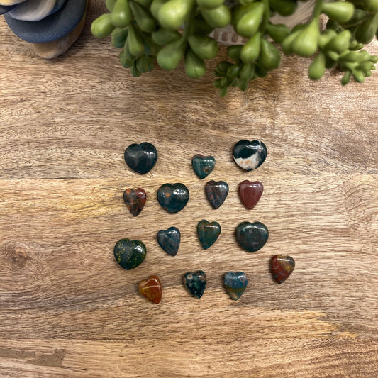 Ocean Jasper Mini Heart Carving