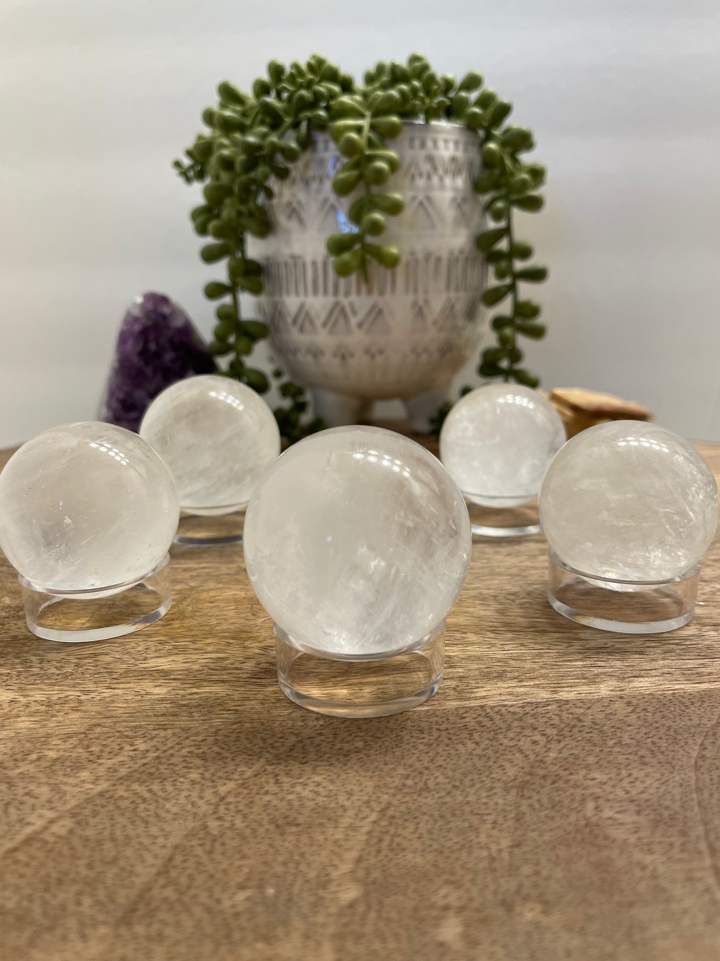 White Calcite Sphere
