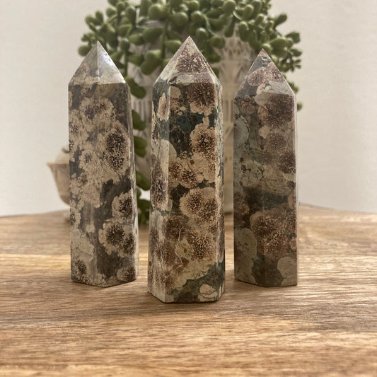 Rhyolite Green Flower Jasper Tower