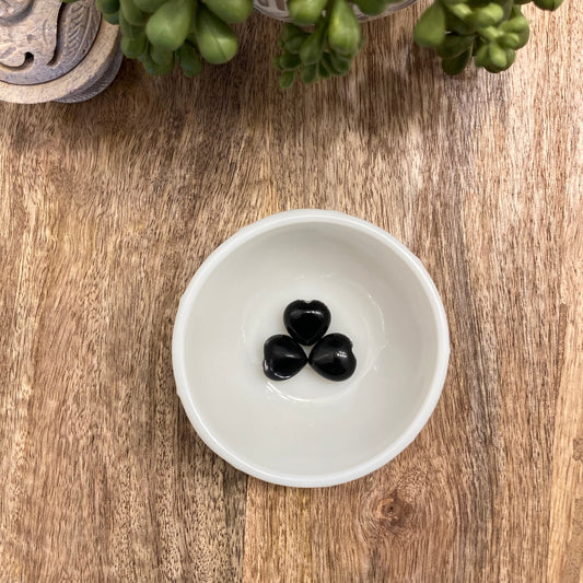 Black Obsidian Mini Heart Carving