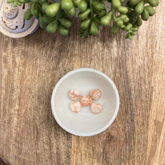 Red Vein Jasper Mini Heart Carving