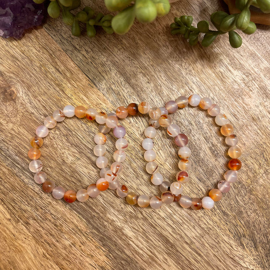 Red Dendritic Agate Bracelet
