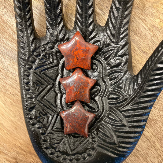 Chicken Bloodstone Mini Star Carving