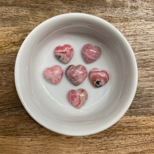 Rhodochrosite Mini Heart Carving