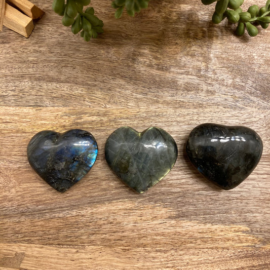 Labradorite Heart Carving