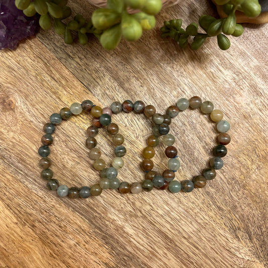 Green Grass Agate Bracelet