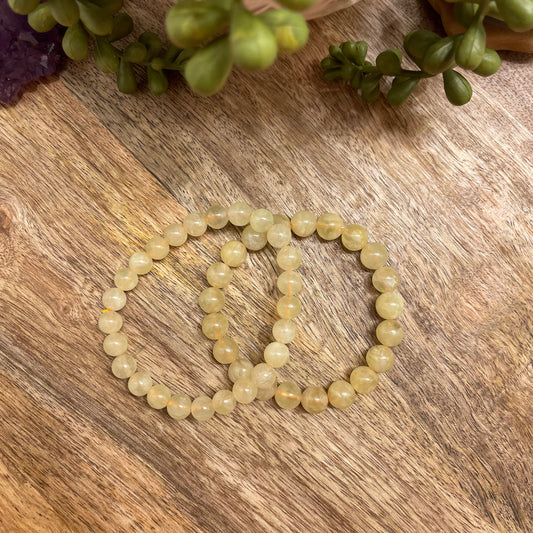 Gold Prehnite Bracelet