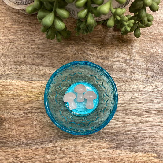 Rose Quartz Mini Mushroom Carving