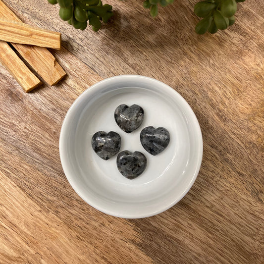 Larvikite Mini Heart Carving