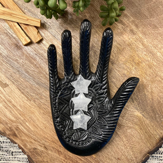 Clear Quartz Mini Star Carving