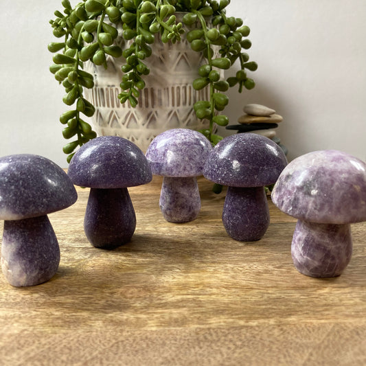 Purple Mica Mushroom Carving