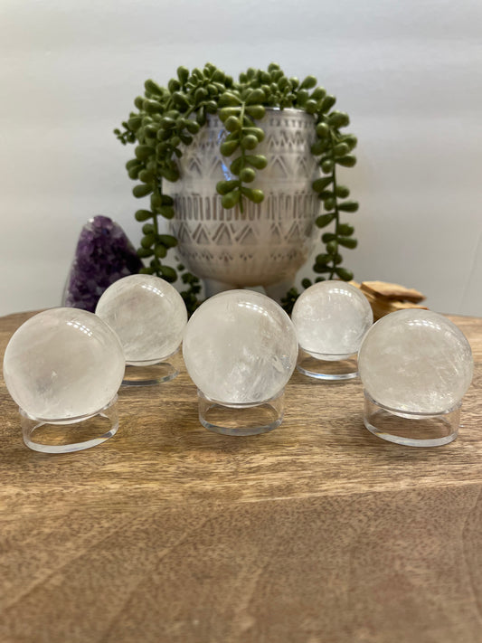 White Calcite Sphere