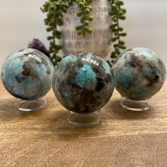 Amazonite W/ Smokey Quartz Sphere