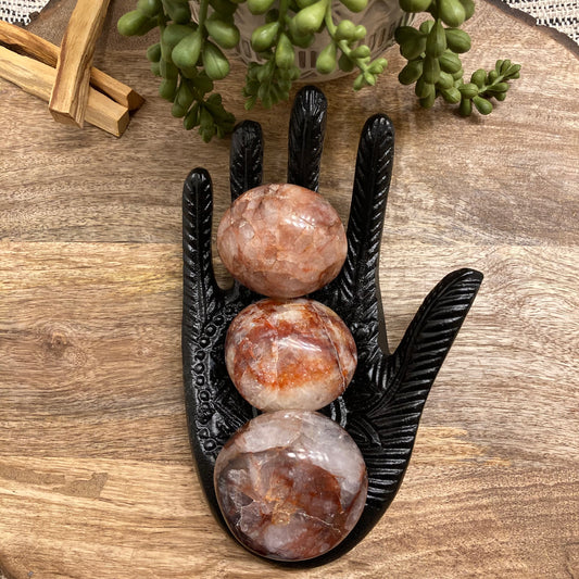 Fire Quartz Palm Stone